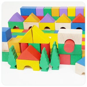 Zestaw klocków drewnianych 50 szt